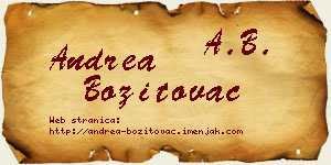 Andrea Bozitovac vizit kartica